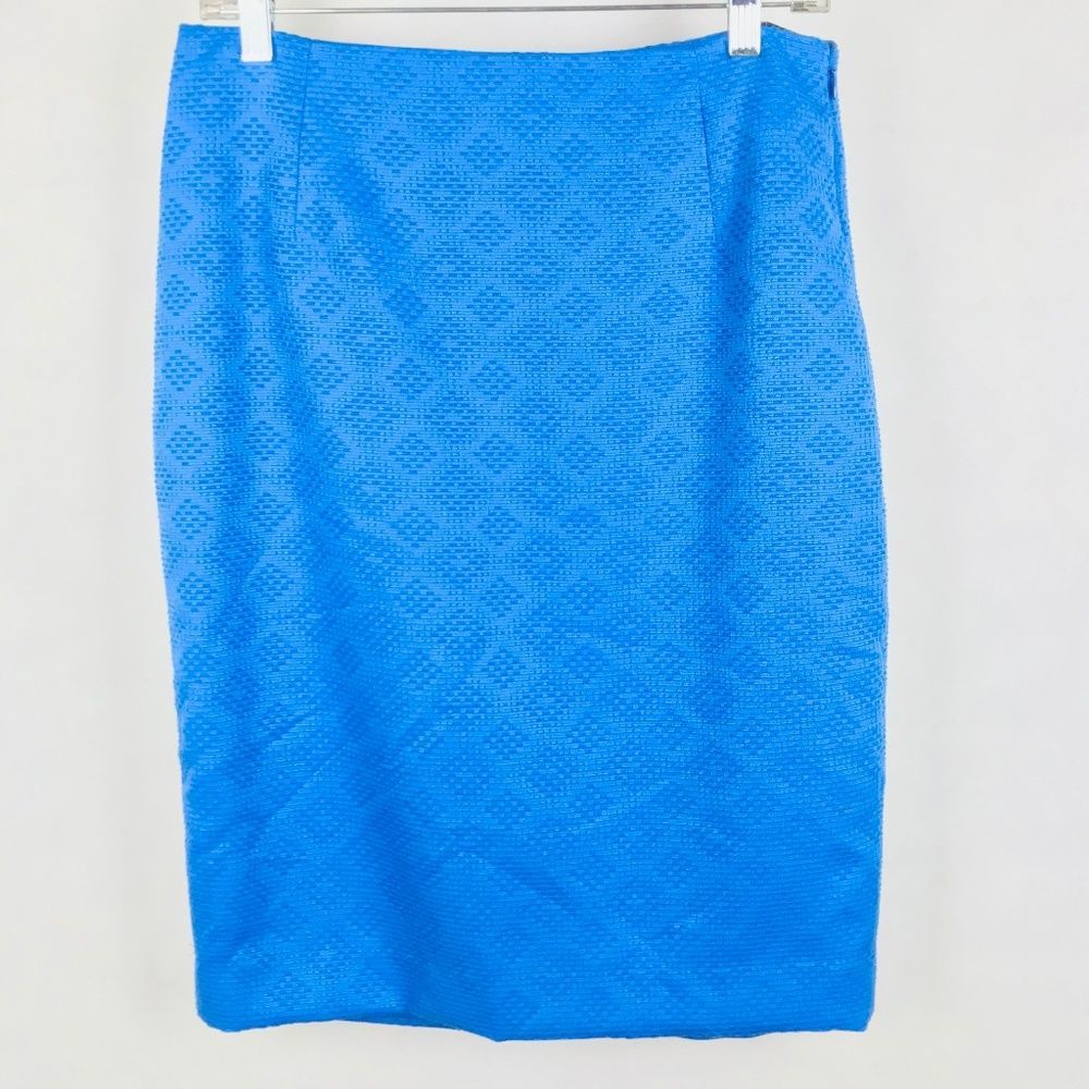 The Limited Textured Diamond Print Pencil Skirt